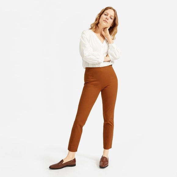 Sidezip Stretch Cotton Pant Cocoa Brown 
